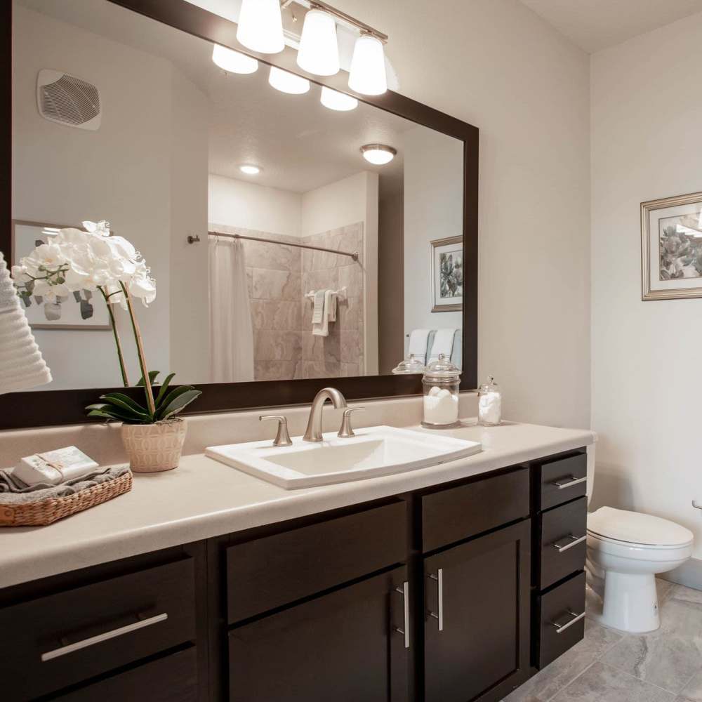Bathroom with vanity unit at Glades at Gulf View in Port Richey,Florida