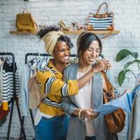 Resident shopping near Evergreen Mills 50 in Orlando, Florida