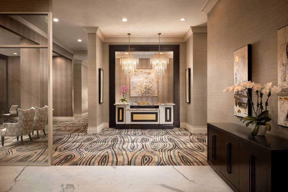 Interior of a senior resident's apartment at The Barclay at ParkSquare in Aventura, Florida