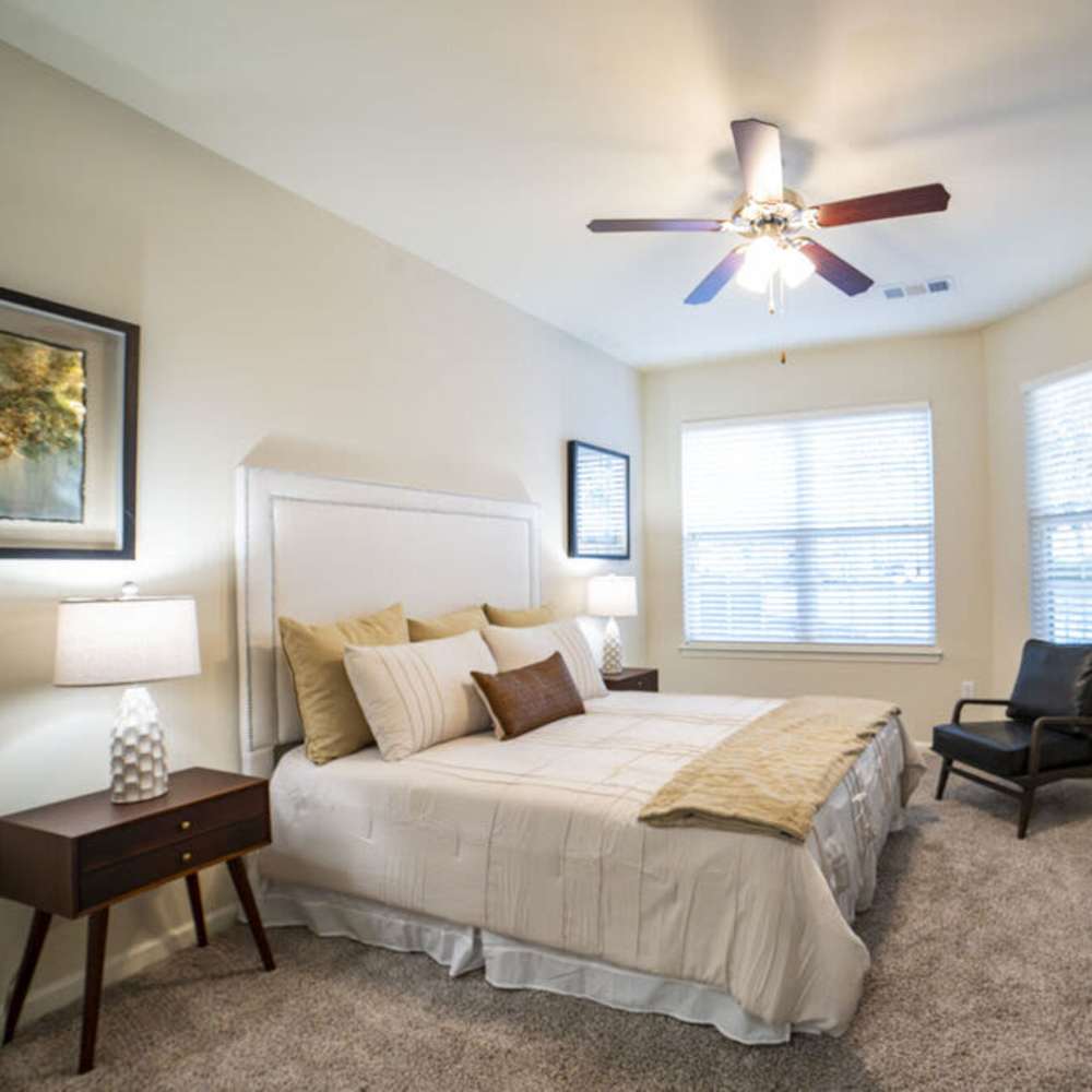 Spacious bedroom at Avonlea Towne Lake in Woodstock, Georgia