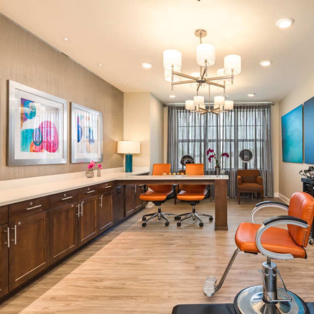 Hair salon at Anthology of Burlington Creek in Kansas City, Missouri