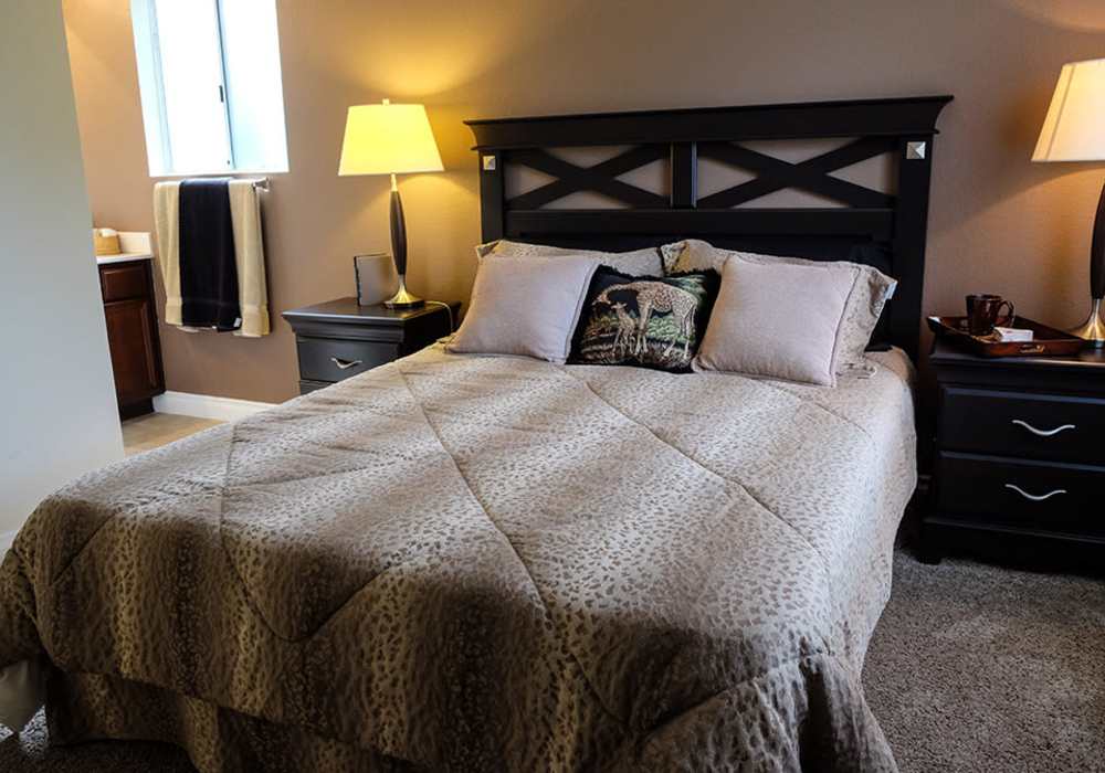 Bedroom with with access to bathroom at Shadowridge Summerwind in Vista. CA