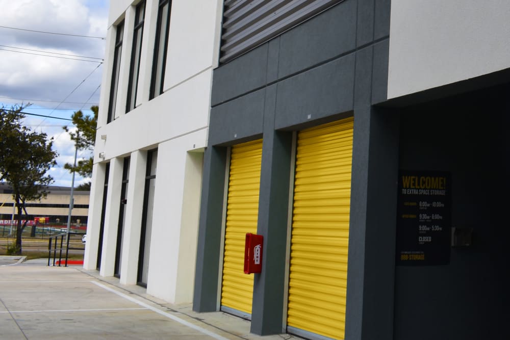 Drive-up storage units at Storage 365 in Plano, Texas