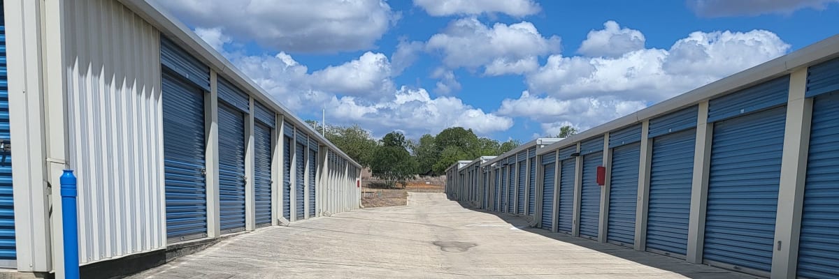 Unit size guide from KO Storage in Pleasanton, Texas