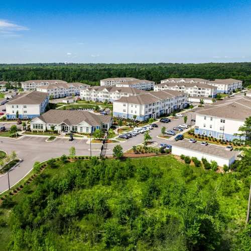 Aerial view of apartment community near The Mason in Augusta, Georgia