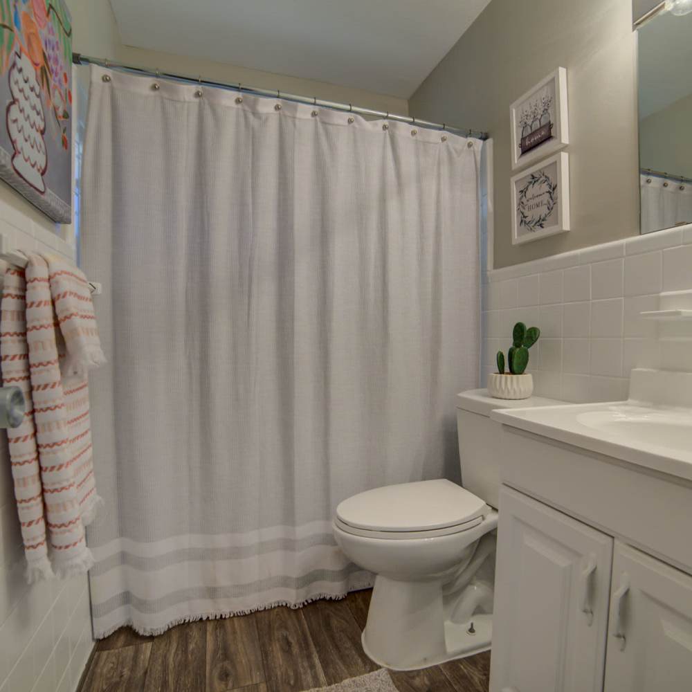 Bathroom with vanity at Avonlea Westside in Atlanta, Georgia