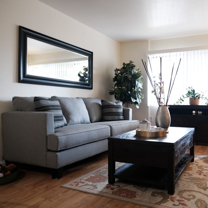 Comfortable living room at The Gardens at Park Balboa