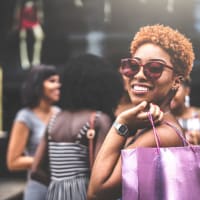 Residents out shopping near Westwood Village in Panama City, Florida