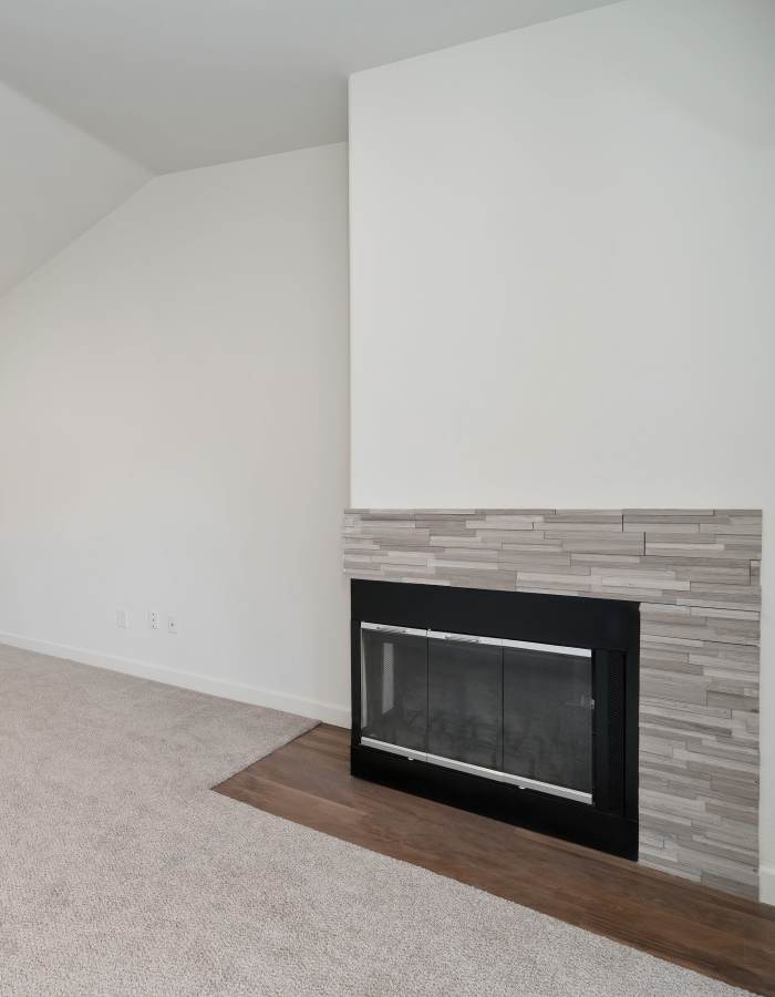 fireplace at Adagio in Sacramento, California