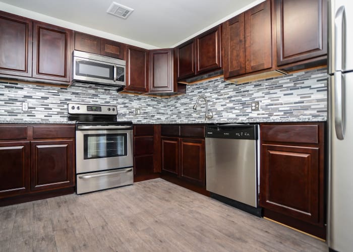 Place One Apartment Homes offers a beautiful kitchen in Plymouth Meeting, PA