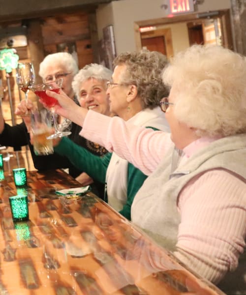 Residents having drinks at The Springs at Butte in Butte, Montana