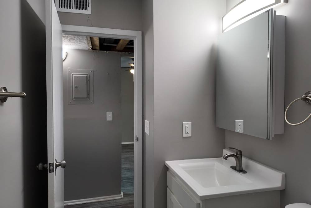 Bathroom with vanity at Pike Place KY in Highland Heights, Kentucky