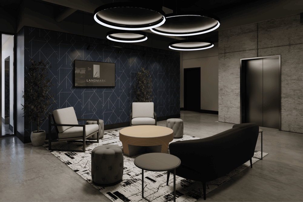 Clubhouse elevator lobby at Landmark at Dublin in Dublin, Pennsylvania