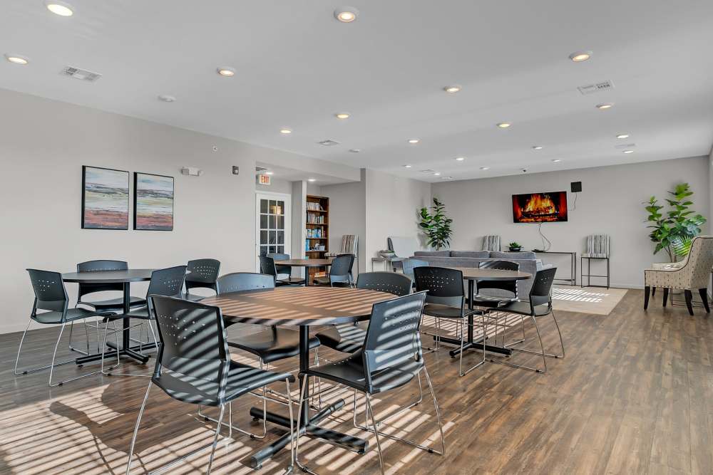 Community space with sitting area at Whittier Heights in Tulsa. OK