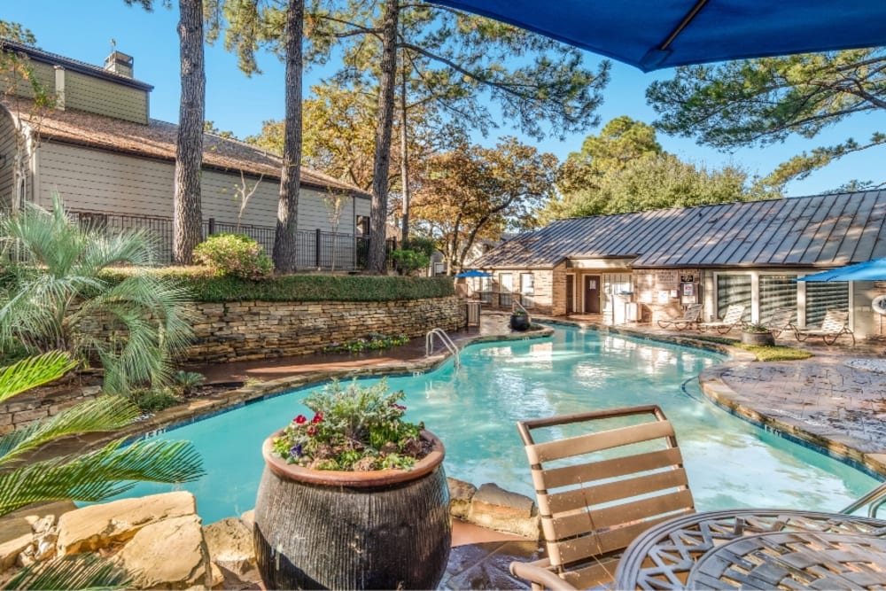 View of our pool at Ridgecrest in Denton, Texas