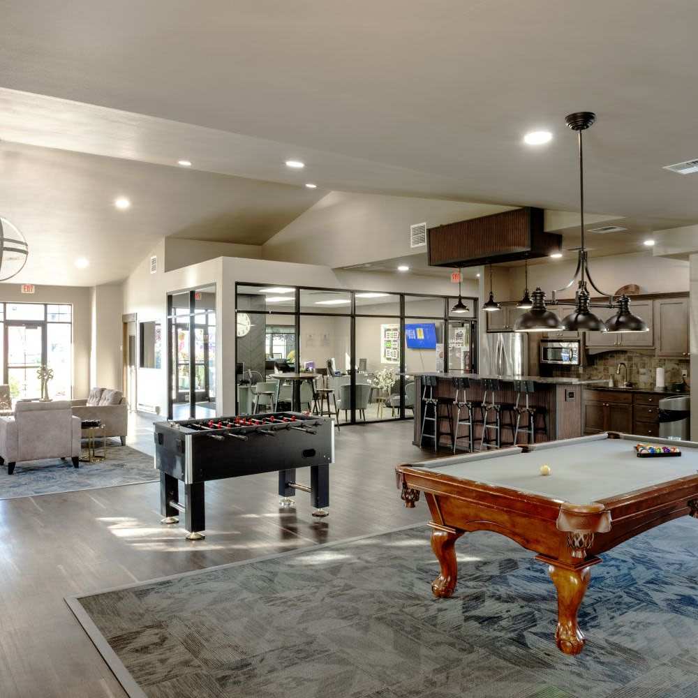 Pool table at InterUrban Apartments in Billings, Montana
