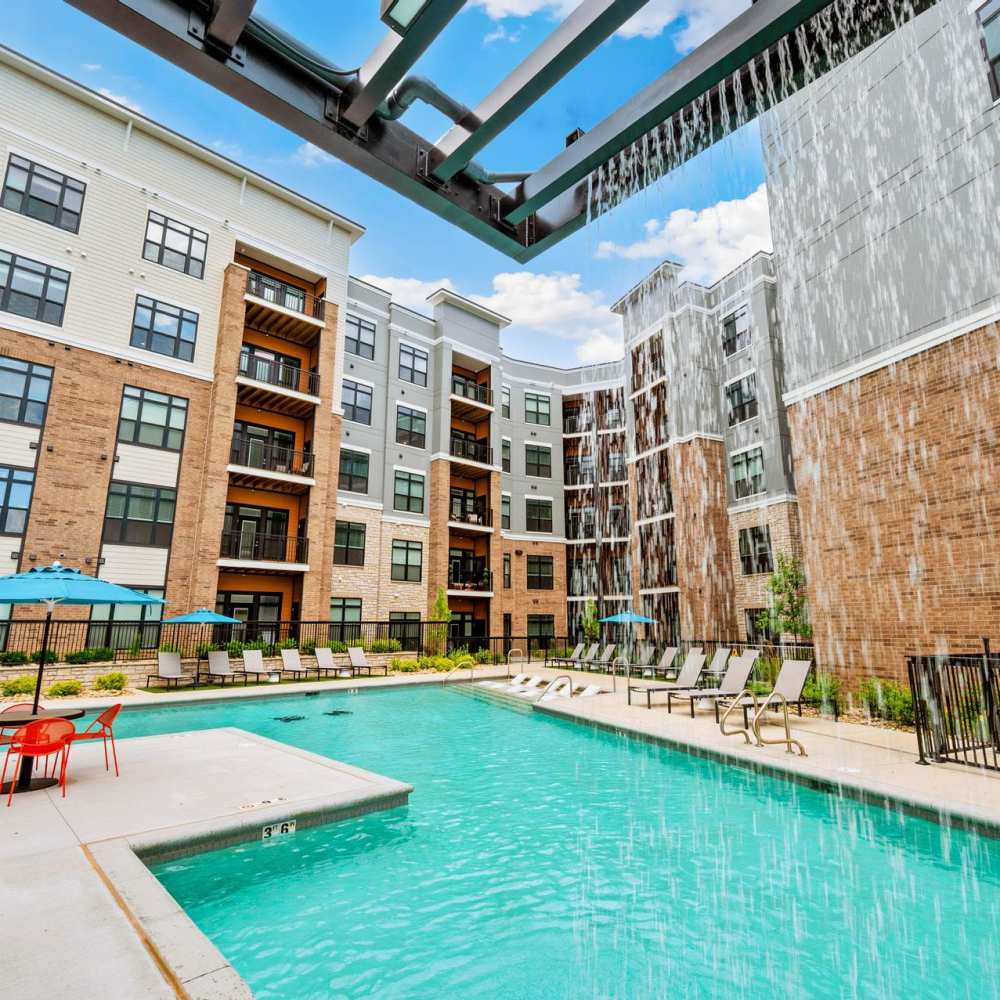 Swimming pool with community view at Neo Vantage Point in Maryland Heights, Missouri