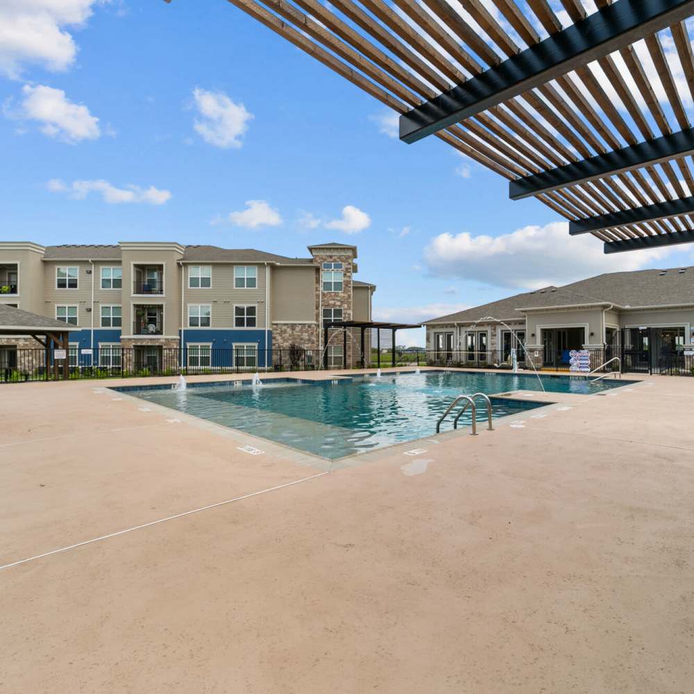 Modern pool at Cross Timbers Apartments in Greenville, Texas