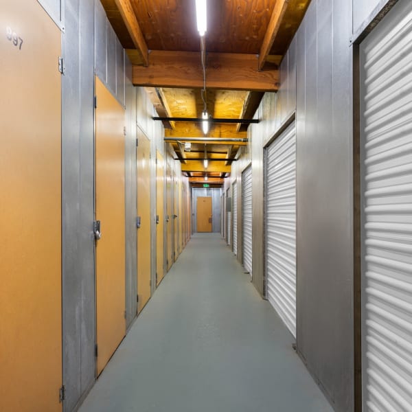 Indoor self storage units at StorQuest Self Storage in Temecula, California