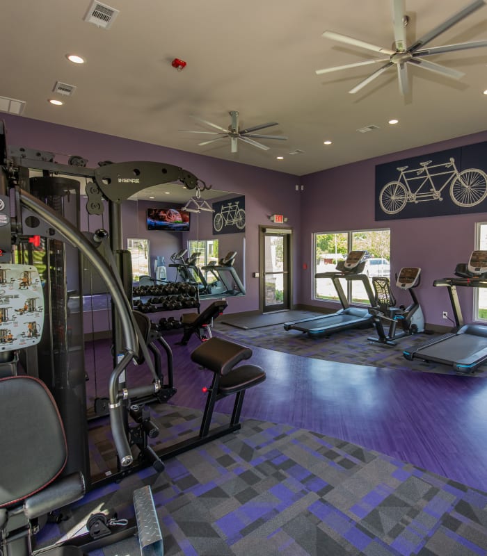 Fitness center at Cottages at Crestview in Wichita, Kansas