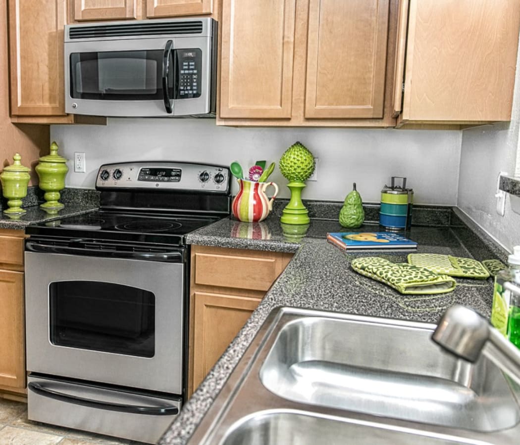 Upgraded kitchen at The Views at Laurel Lakes in Laurel, Maryland