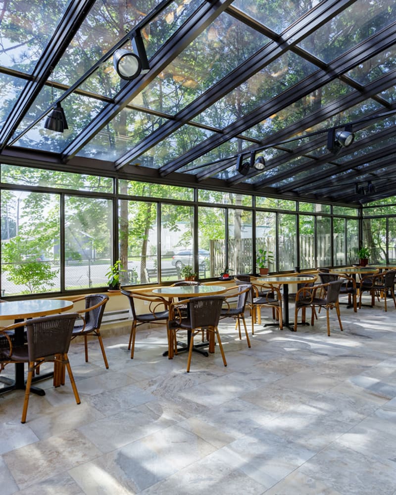 Greenhouse common area in Danbury Commons in Danbury, Connecticut