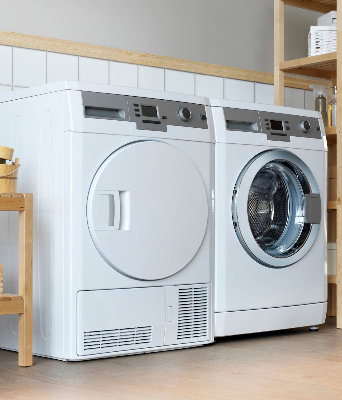 Washer and dryer at Old Town West Apartments