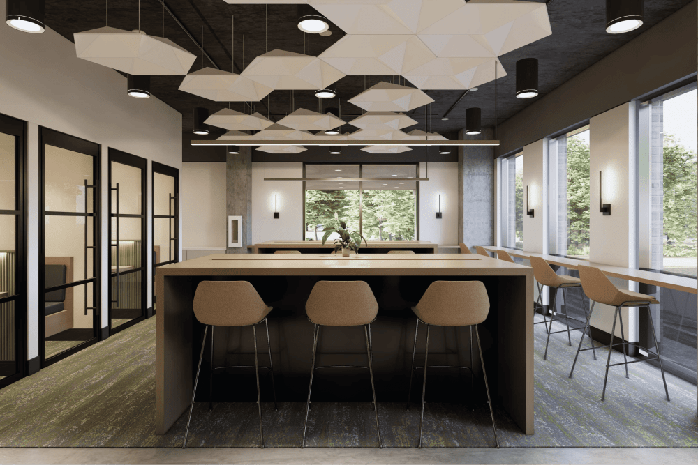 Clubhouse with large seating space at Landmark at Dublin in Dublin, Pennsylvania