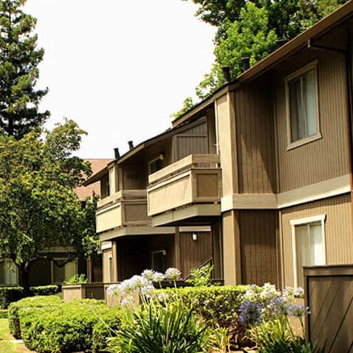 Exterior balconies at Shasta Terrace in Vacaville, California