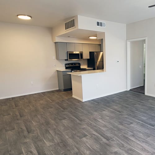 Apartment with hardwood style flooring at Tierra Vida in Tucson, Arizona