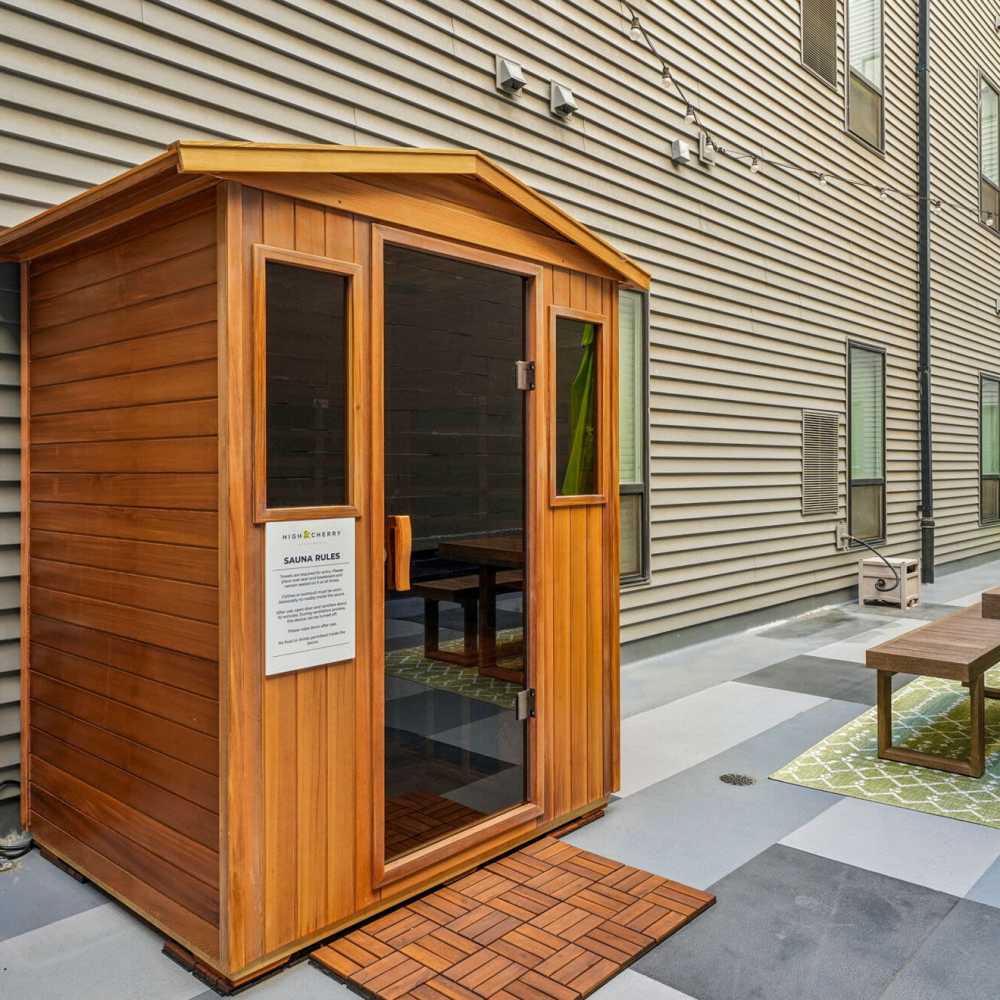 Sauna at High & Cherry in Columbus, Ohio