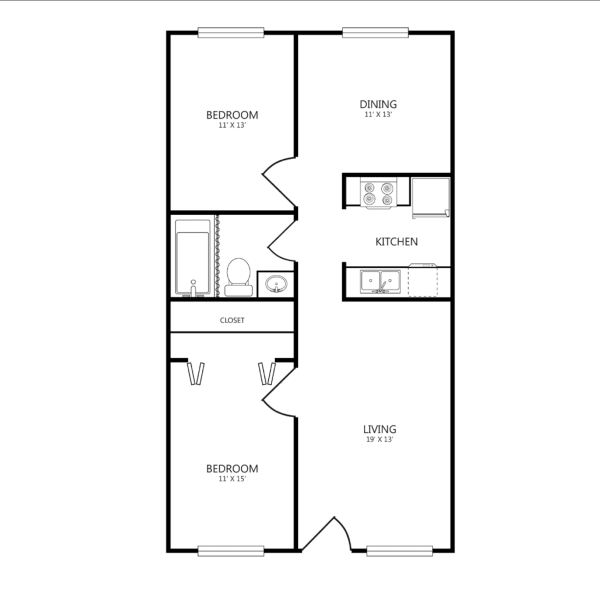 B1 floor plan brochure at 46Eleven in Dallas, Texas