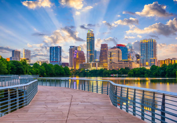 A view of the city near The Bennett in Austin, Texas