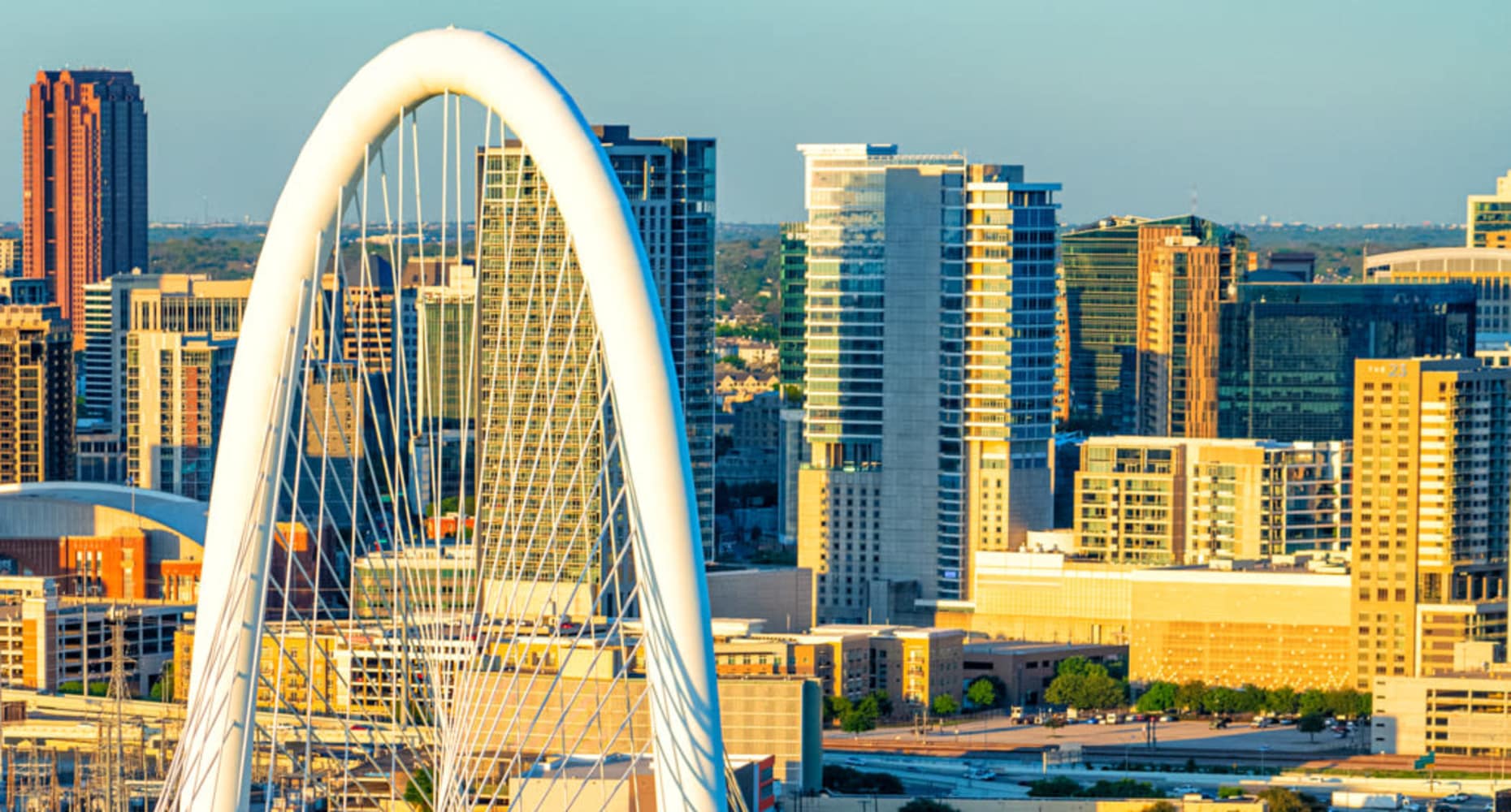 Bridge with arch near at Flatiron District at Austin Ranch in The Colony, Texas