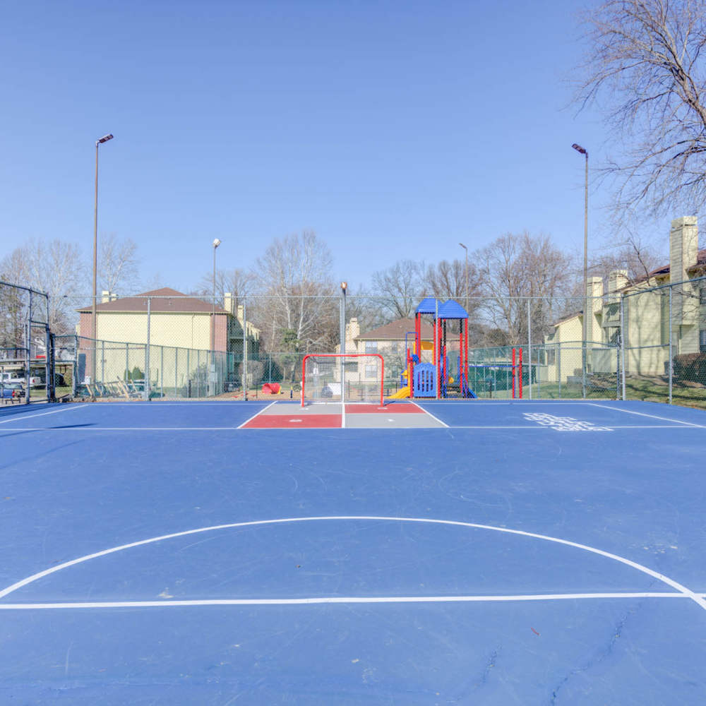 Outdoor sports court at Lago Vista Apartments in St. Charles,Missouri