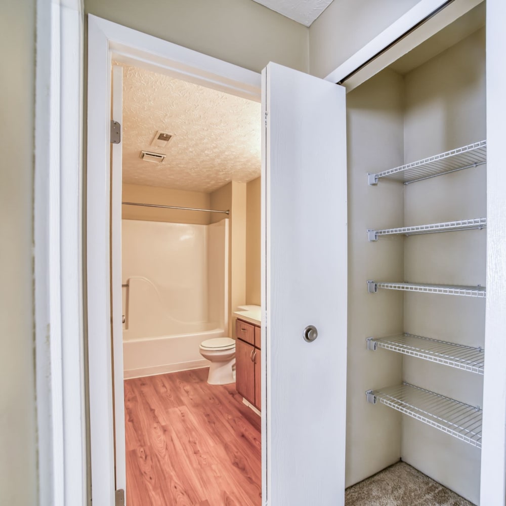 Bathroom and closet at Ravenna Woods, Twinsburg, Ohio