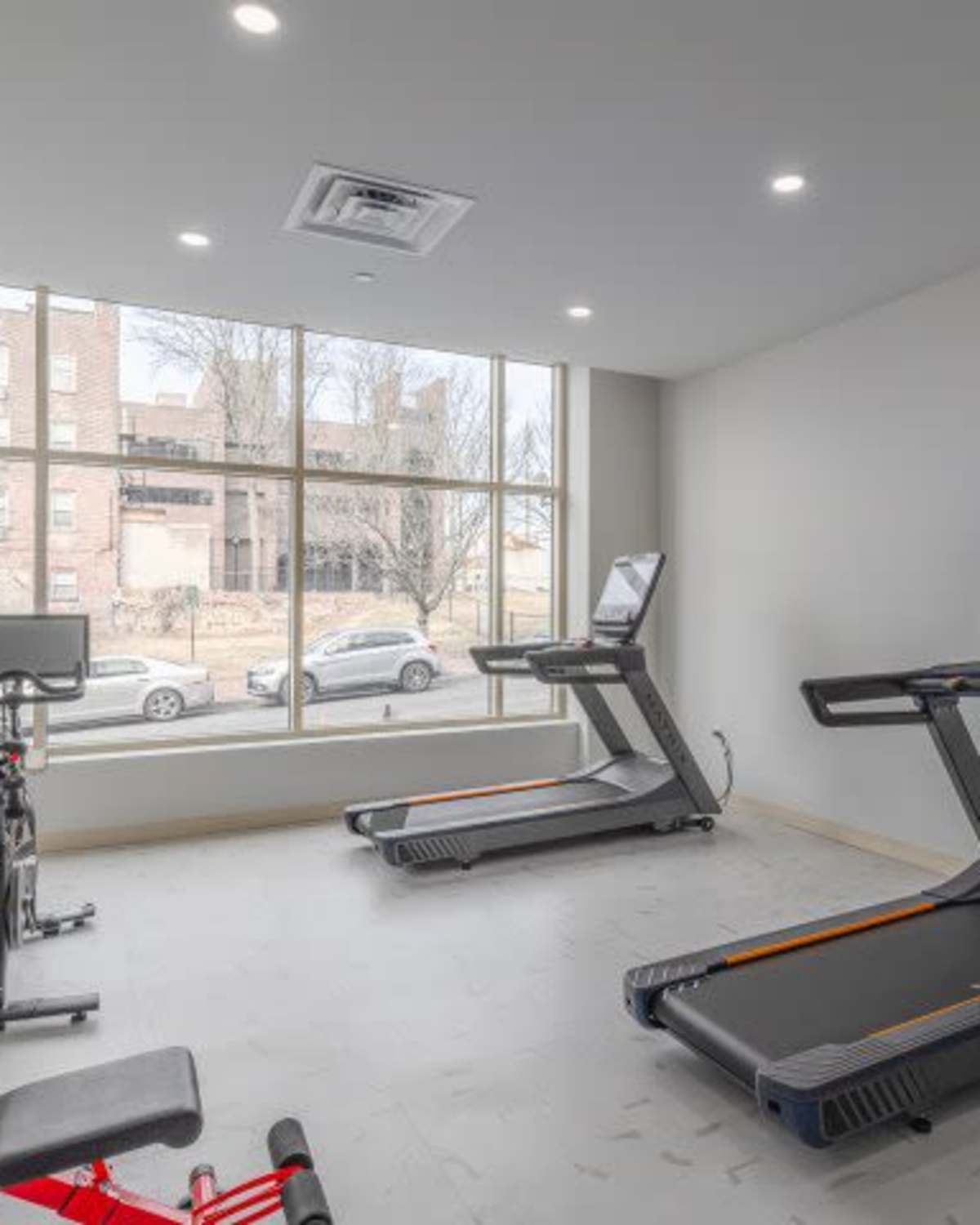 Well-lit gym at Lincoln Square in Wilmington, Delaware