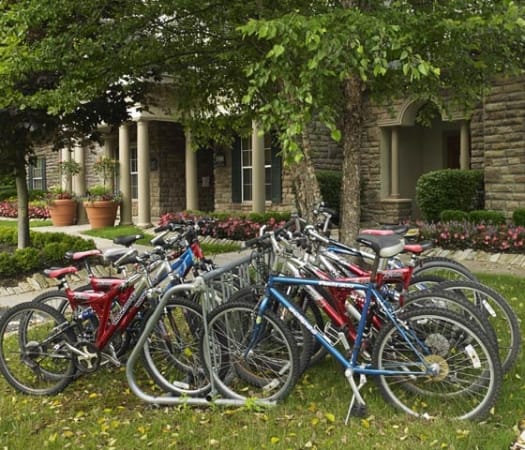 Bike racks at Highlands of Montour Run in Coraopolis, Pennsylvania