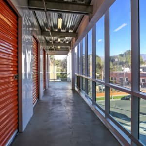 Second story windows at A-1 Self Storage in Alhambra, California