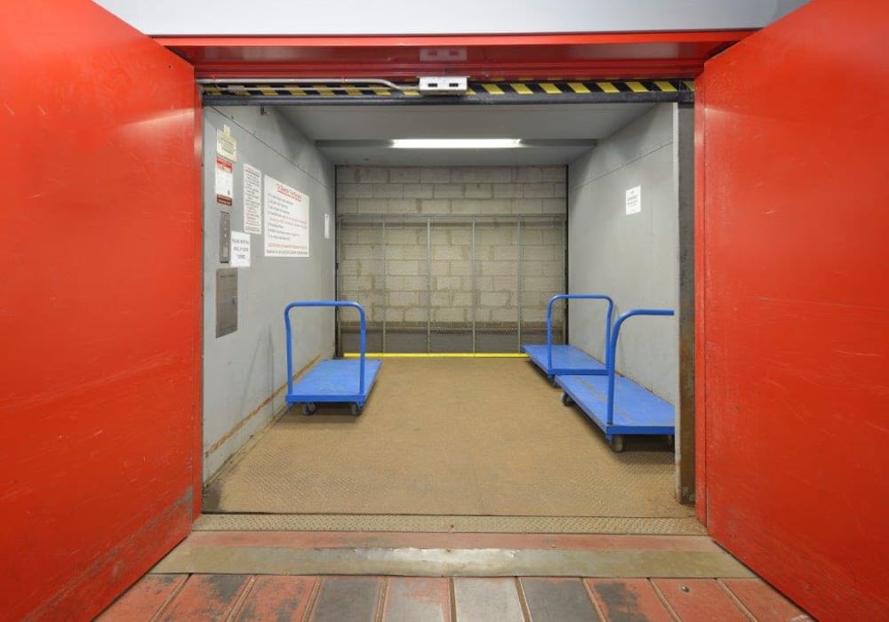 Dollies available for use at Centron Self Storage in North York, Ontario