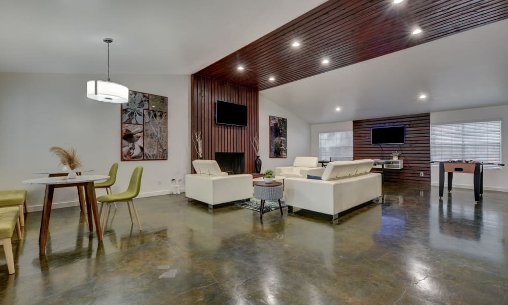 Seating in the clubhouse at The Sage at 1955 in San Antonio, Texas