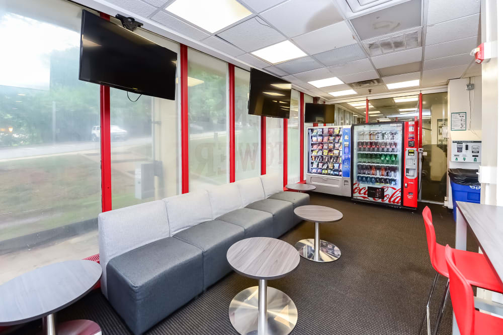 Sunny resident lounge at Riverside Towers Apartment Homes in New Brunswick, New Jersey