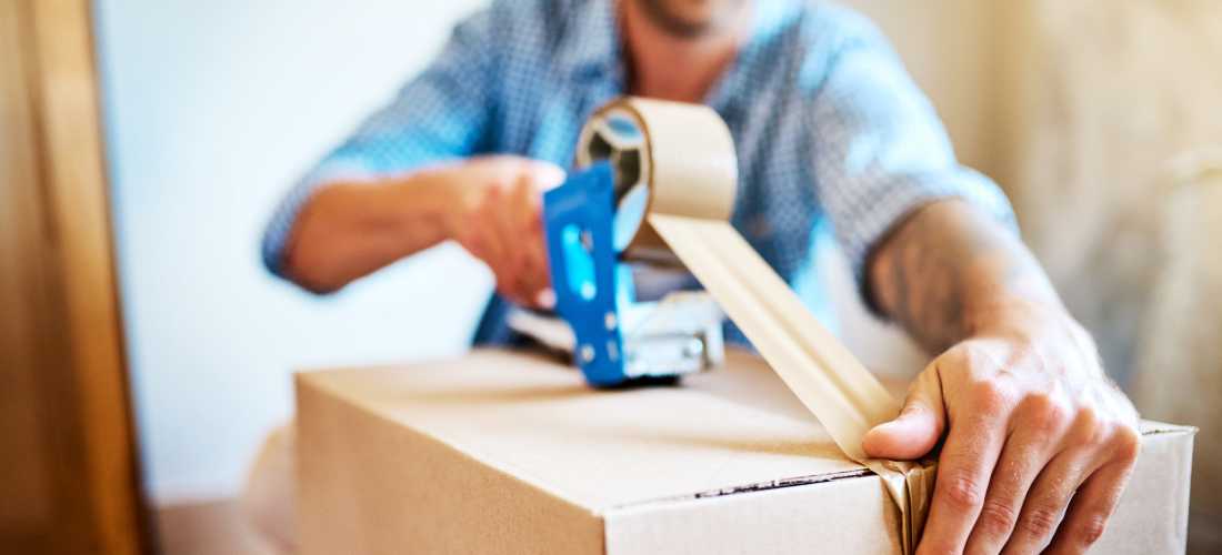 Packing boxes near Storage Hub - Grissom in San Antonio, Texas