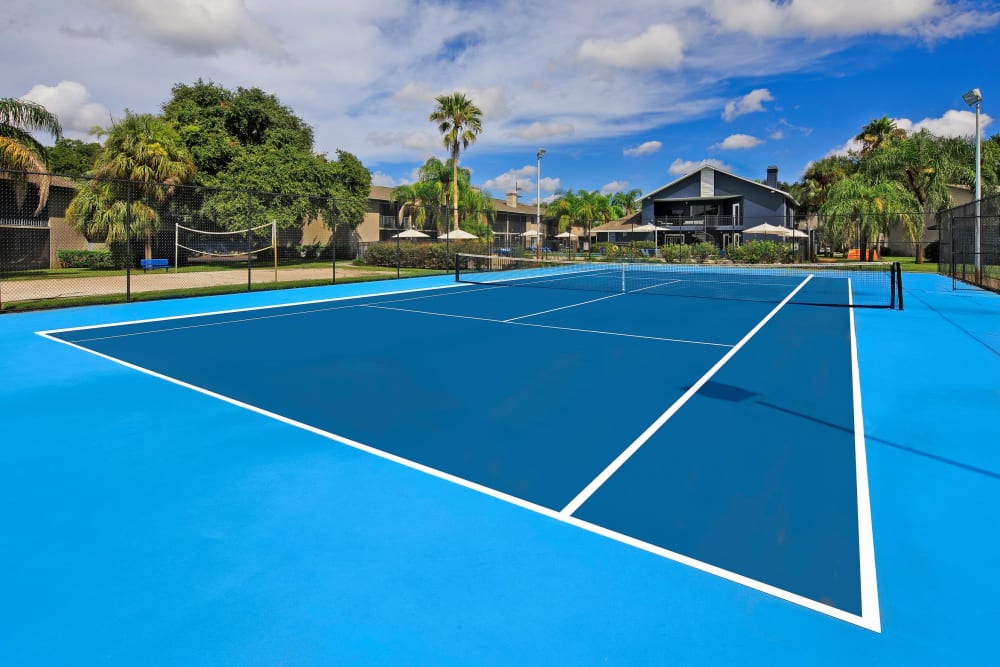 Onsite tennis courts at WestEnd At 76Ten in Tampa, Florida