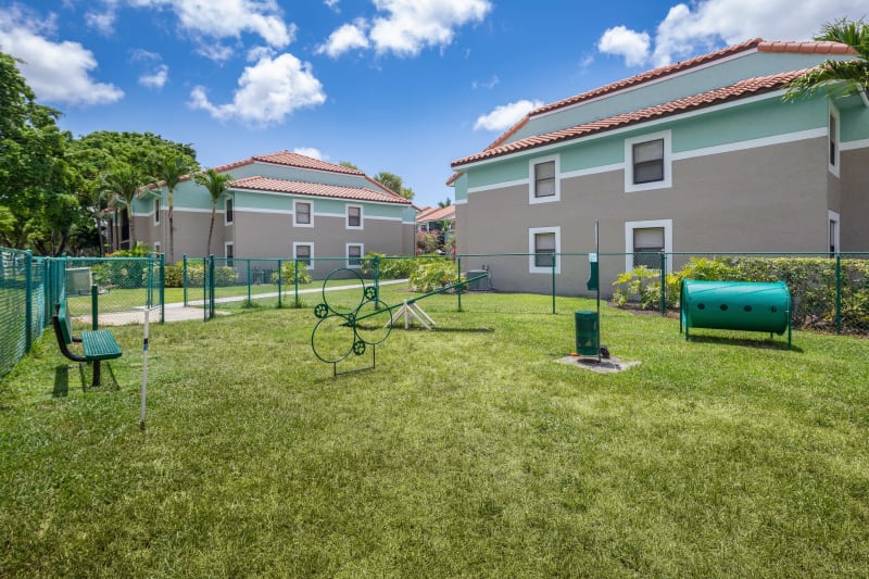 Dog park onsite at The EnV in Hollywood, Florida