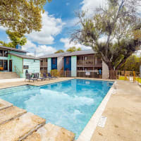 Rendering of residents swimming pool at Vivid in San Antonio, Texas