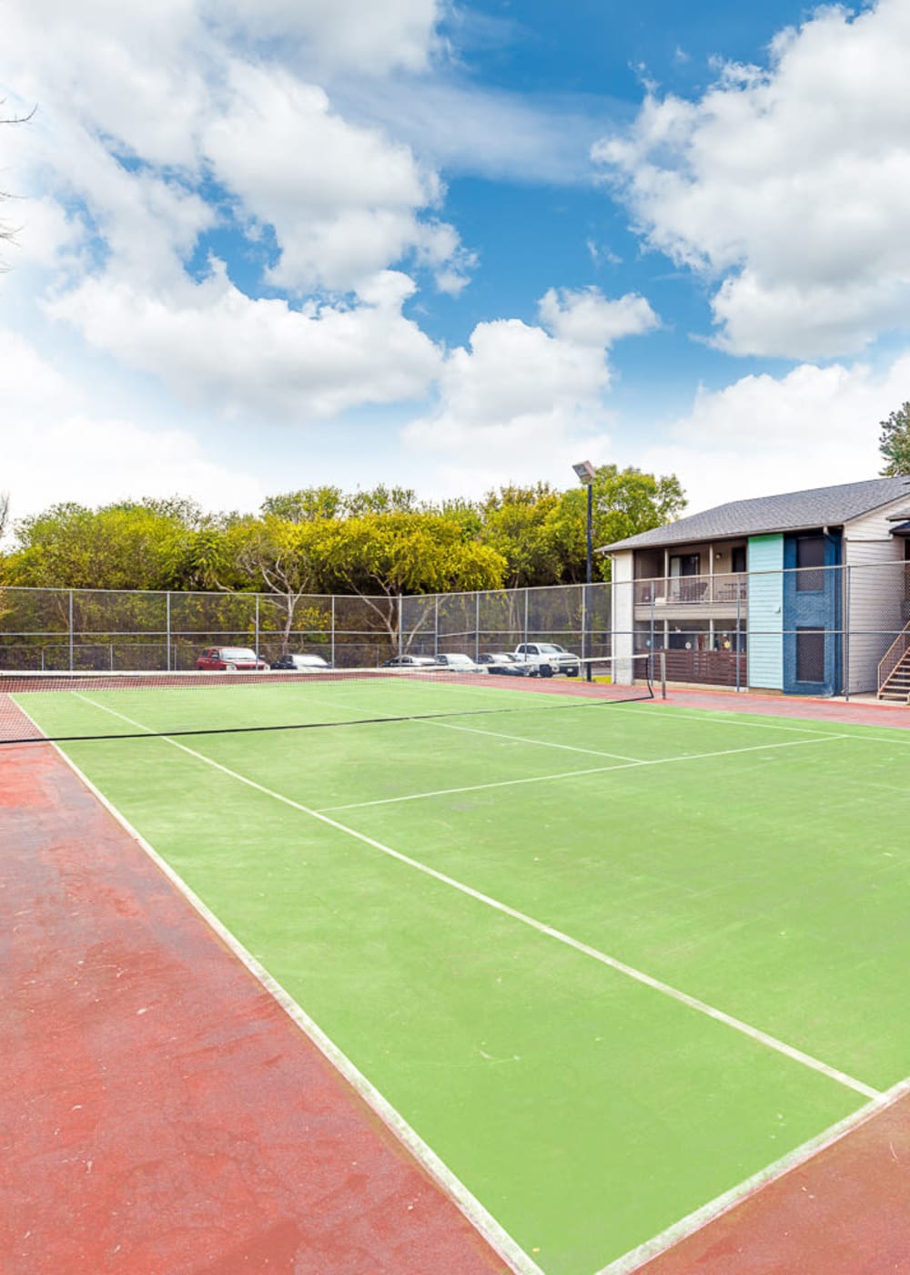 Rendering tennis court at Vivid in San Antonio, Texas