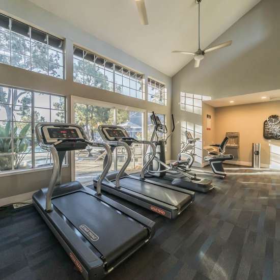 Fitness center with tread mills at Bay Village in Vallejo, California