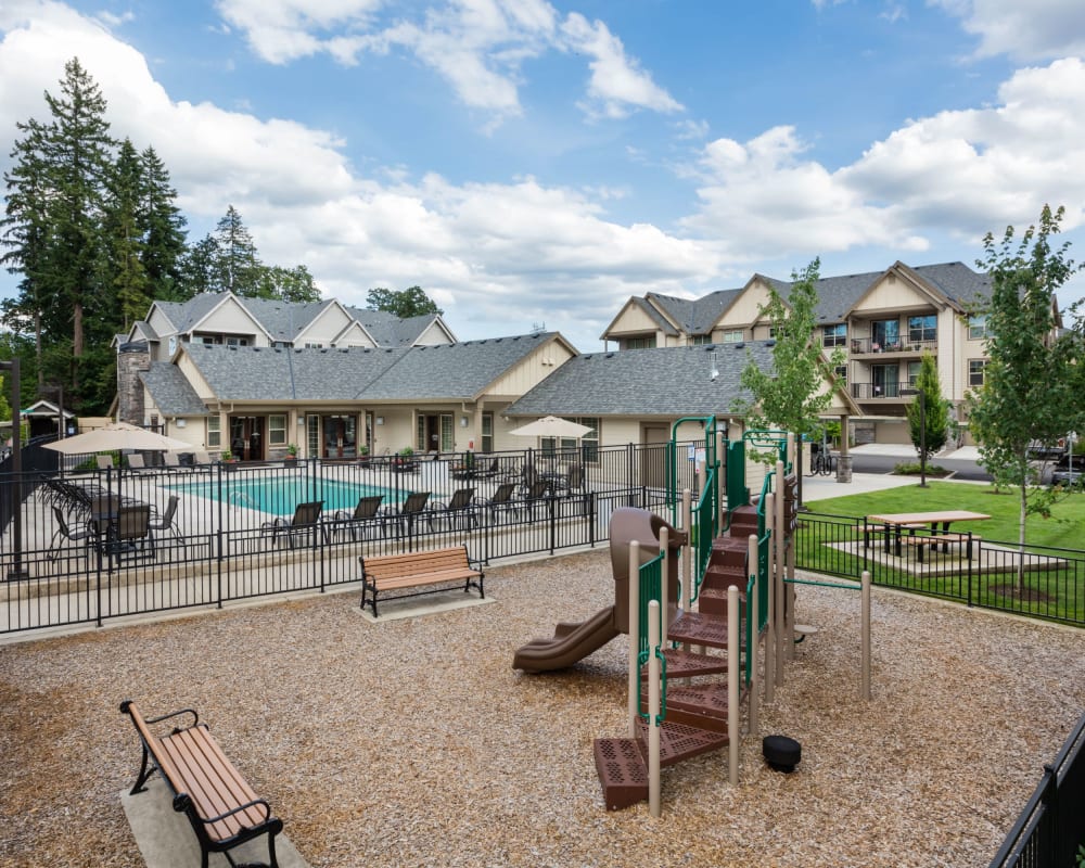 Playground near the pool at The Jones in Hillsboro, Oregon