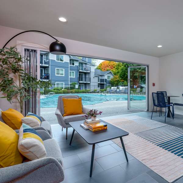poolside clubhouse at Terra @ Monroe in Monroe, Washington